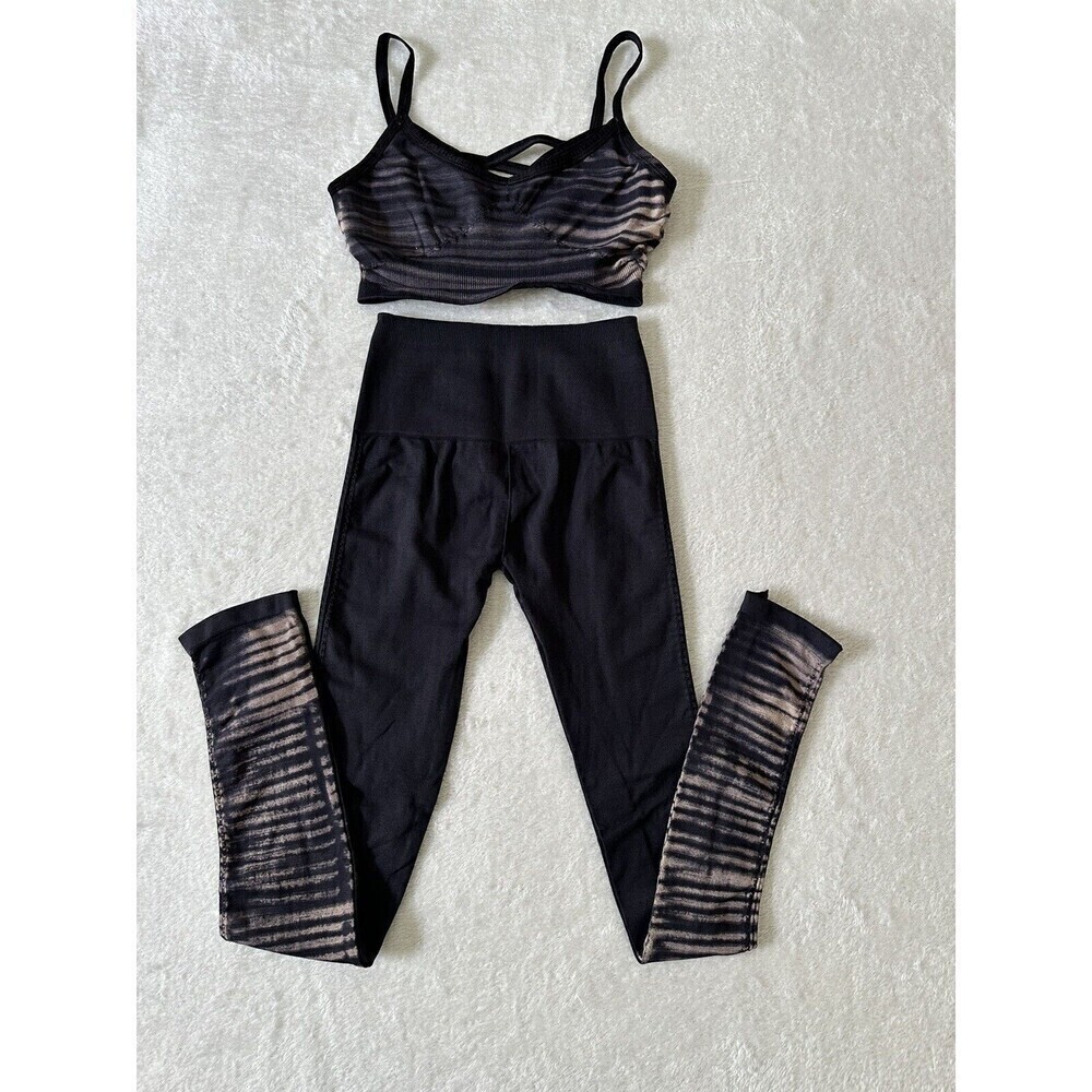 Free People Movement Washed Barely There Yoga Leggings And Sports Bra Size XS/S
